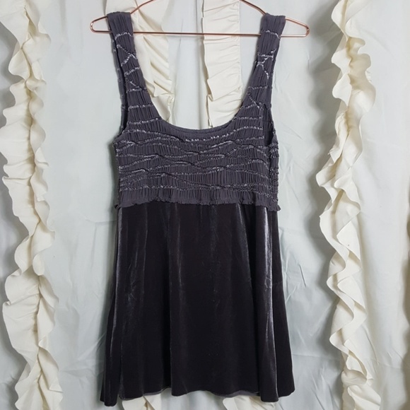 Bailey 44 velvet tank top rouche top flowy hem - Picture 5 of 6